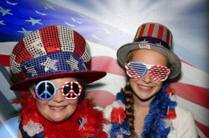 Top Hat Photo Booth picture of 2 kids decked out for 4th of July Photo Booth
