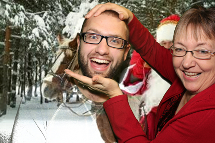 Disappearing in front of Santa